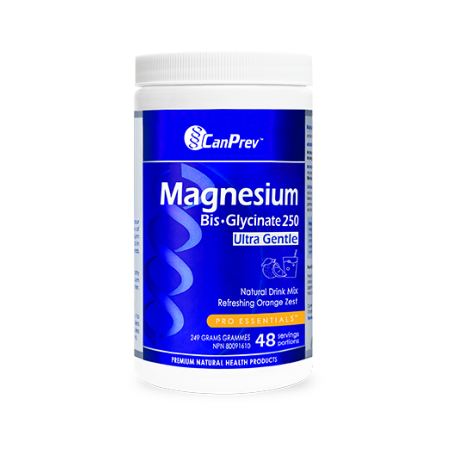 CanPrev Magnesium BisGlycinate Natural Drink Mix Orange Zest The OC Pharmacy